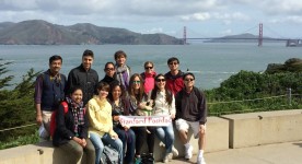 Dr. Giovannetti with the Stanford PostDocs and her host Dr. Viola Caretti, San Francisco, April 2014